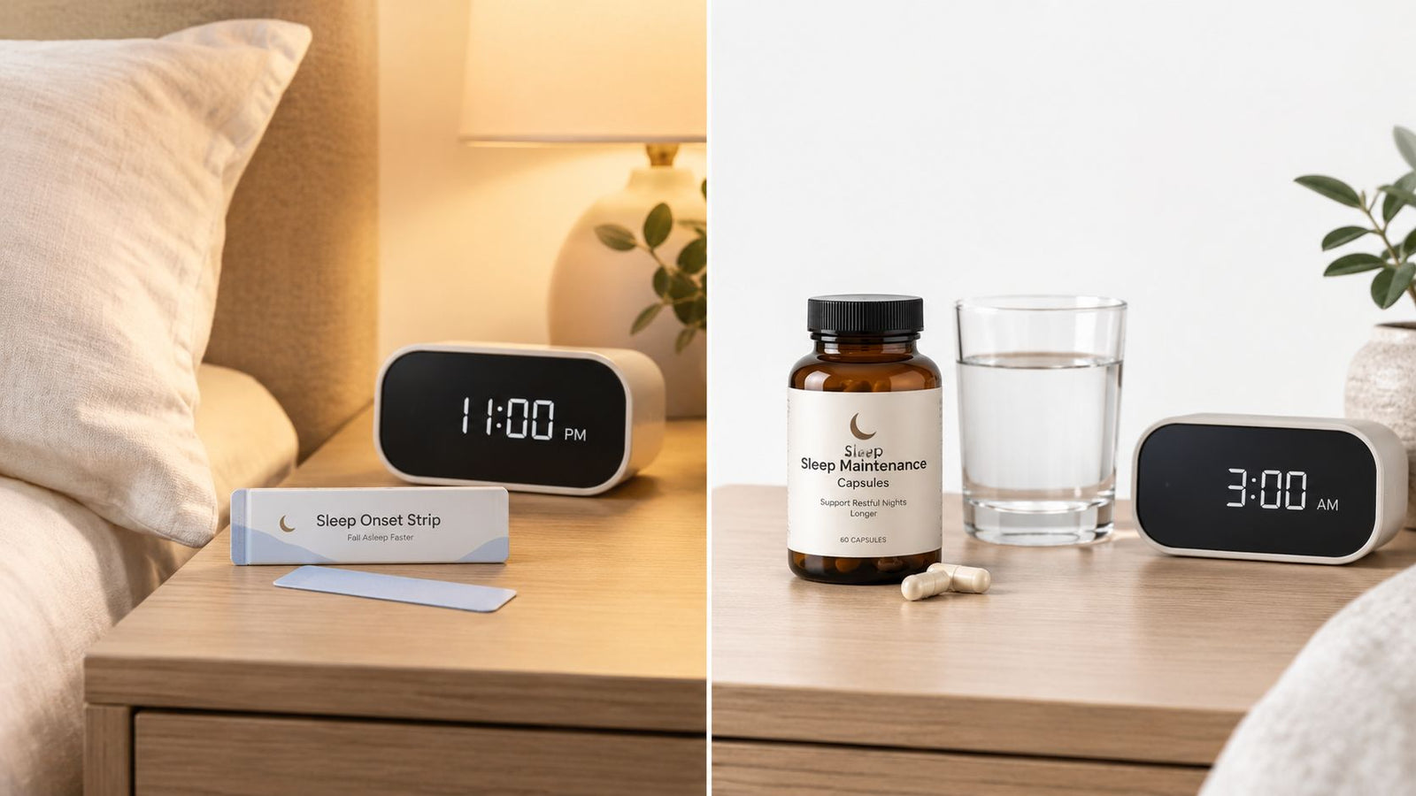 Sleep aid products including capsules, gummies, and oral strips