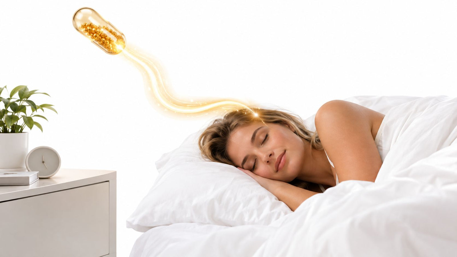 Woman sleeping soundly through the night